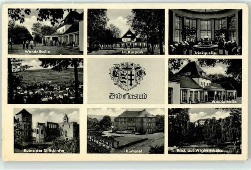 36251 W6430 Bad Hersfeld - Wandelhalle Ruine Stiftskirche Trinkquelle Wigbertshöhe Kurhotel