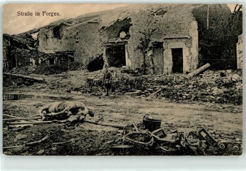 Forges-les-Eaux Feldpost Strasse nach der Schlacht