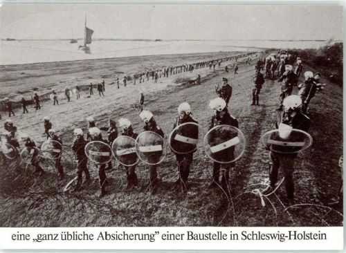 Brokdorf Absicherung einer Baustelle