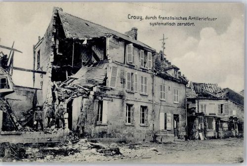 Crouy zerstörte Stadt