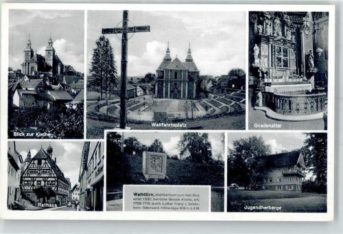 Walldürn Kirche Wallfahrtsplatz Gnadenaltar Jugendherberge Rathaus