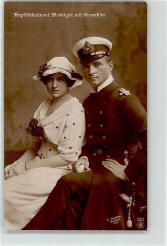 Kapitänleutnant Weddigen mit Gemahlin NPG