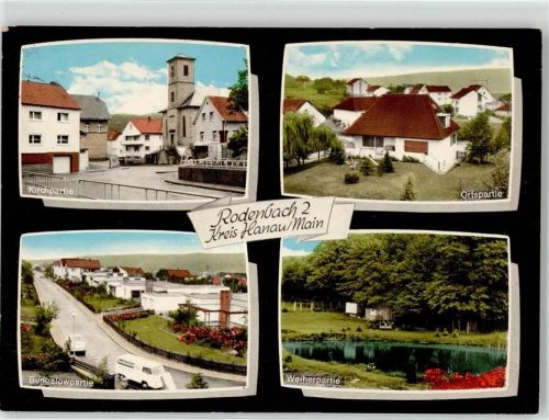 63517 W6458 Rodenbach b Hanau - Kirche Bungalowsiedlung Weiher