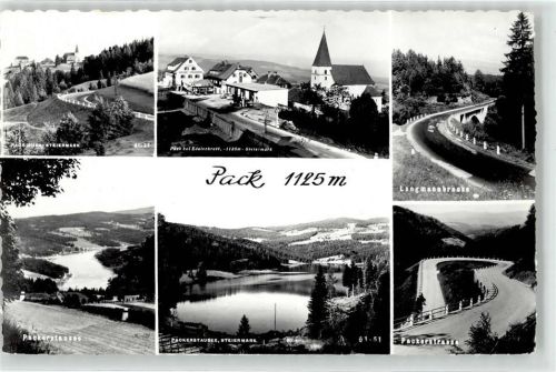 Pack Stausee Langmannbrücke Kirche Straße