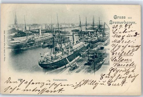 Bremerhaven 1908 Verlag von Zedler & Vogel