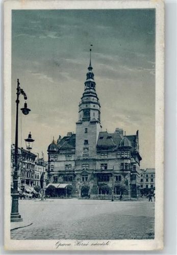 Opava 1926 Rathaus Marktplatz