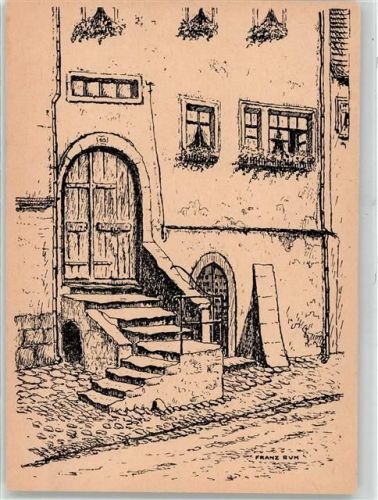 Überlingen sign. Franz Ruh alte Treppe