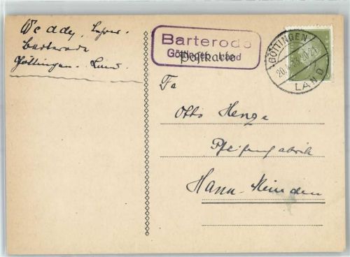 Barterode Landpoststempel