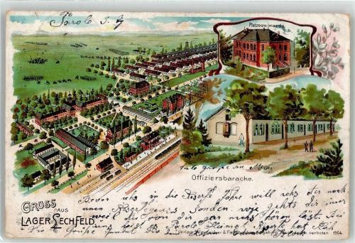 Lager Lechfeld 1904 Bahnhof Offiziersbaracke Platzkommando