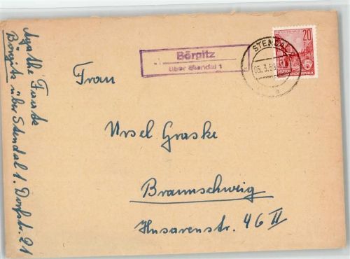 39599 O3501 Börgitz KEINE AK Landpoststempel