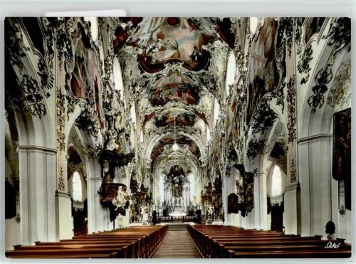 82401 W8121 Rottenbuch , Oberbay - Klosterkirche Innenansicht