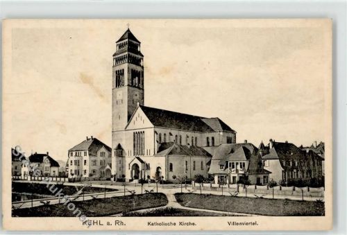 77694 W7640 Kehl - Villenviertel Kath. Kirche