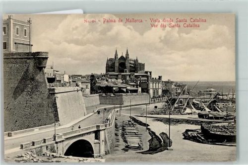 Palma Vue des Santa Catalina Hafen Schiff