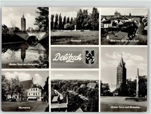 Delitzsch Breiter Turm Stadtpark Marktplatz Hallescher Turm Postsäule