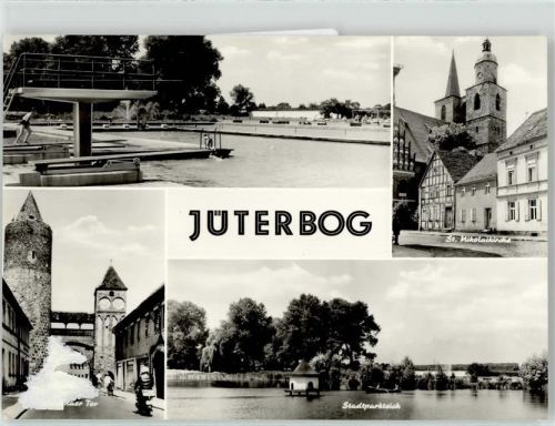 Jüterbog St. Nikolauskirche Stadtparkteich Schwimmbad