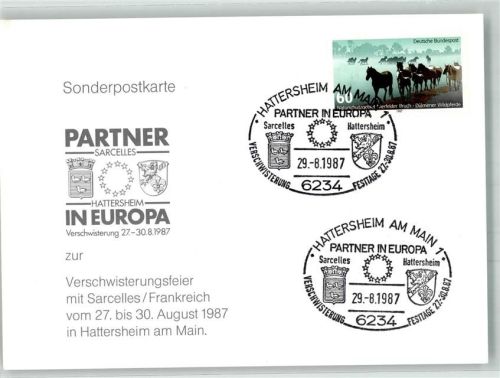 Hattersheim 1987 Verschwisterungsfeier mit Sarcelles Frankreich