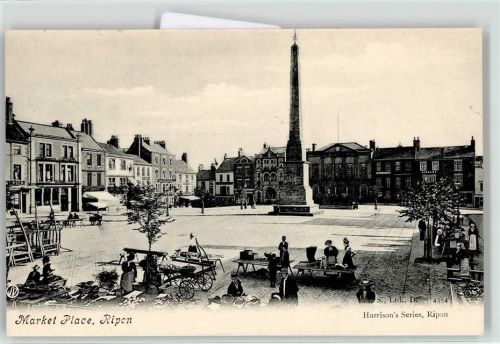 Harrogate Markplatz Denkmal Marktszene Ripon
