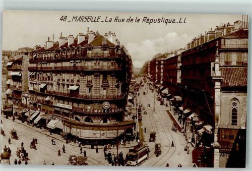 Marseille La Rue de la Republique Straßenbahn Kino