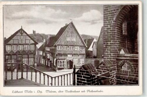 23879 W2410 Mölln , Kr Hzgt Lauenb - Museum altes Nachbarhaus und Rathauslaube
