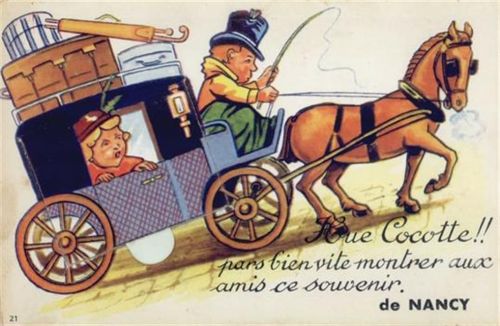 Nancy Nancy (Frankreich) Leporello Kutsche I-II (fleckig RS)