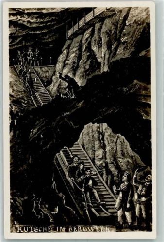 Berchtesgaden Rutsche im Bergwerk AK