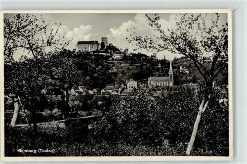 Gamburg Blick auf Schloss Landpoststempel
