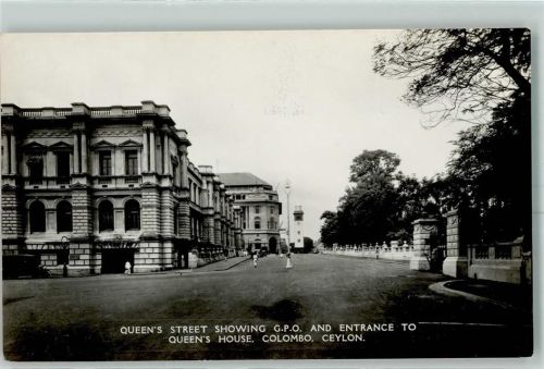 Colombo Queens Street showing GPO and Entrace to Queens House