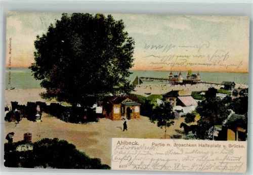 Ahlbeck 1903 Droschkenhlateplatz Seebrücke