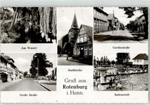 27356 W2720 Rotenburg Wümme - Schwimmbad Goethestraße Große Straße Am Wasser Kirche