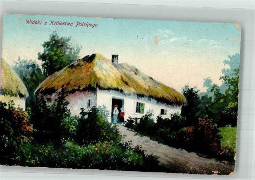 Litzmannstadt 1915 Feldpost WK I Bauernhaus Ort lt. Stempel