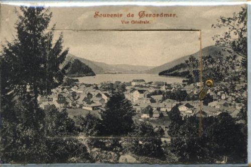 88400 Gerardmer - Gerardmer (Frankreich) Leporello auf Holz, Gesamtansicht I-II (Holz teilt sich, fleckig VS/RS)