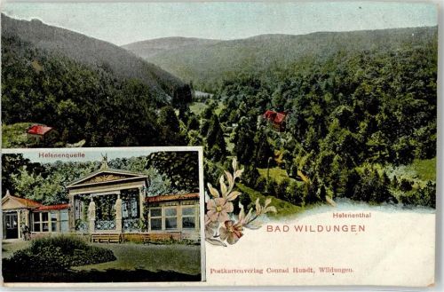 34537 W3590 Bad Wildungen - Helenenquelle Helenental
