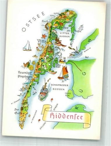 Insel Hiddensee Landkarte
