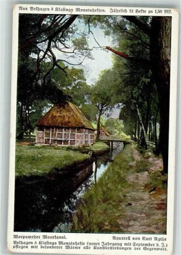 Worpswede Worpsweder Moorkanal Curt Agthe