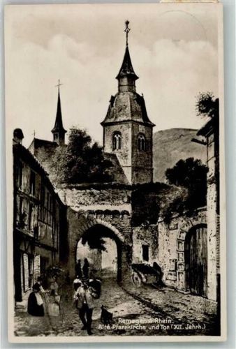 Remagen 1931 Pfarr- Kirche Tor
