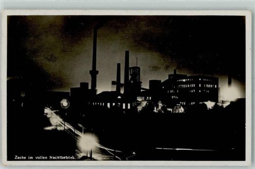 Castrop 1936 Westfälische Zechen Zeche im Nachtbetrieb