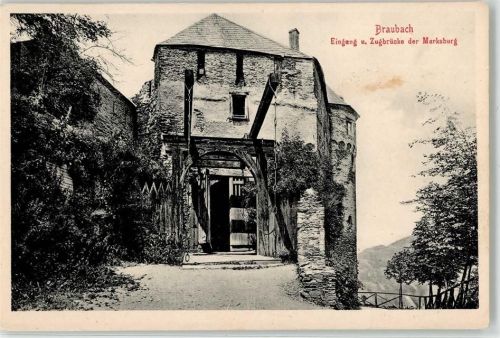 Braubach Eingang und Zugbrücke der Marksburg
