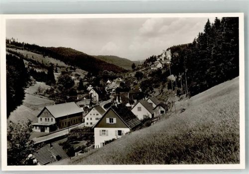 Berneck Panorama des Ortes mit Burg Berneck