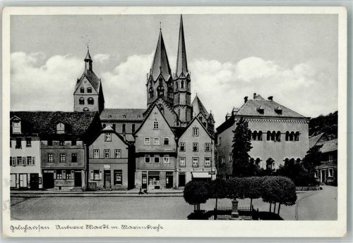 Gelnhausen 1937 Marien- Kirche Marktplatz