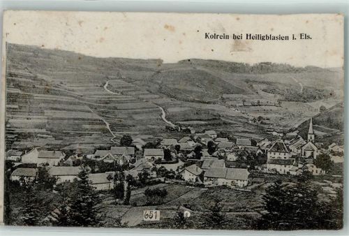 Colroy-la-Roche 1916 Kolrein Heiligblasien Elsaß Kirche Feldpost 5.Batterie