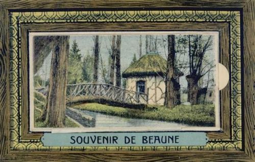 21200 Beaune - Beaune (Frankreich) Leporello Parkansicht I-II (Stauchung, fleckig RS)
