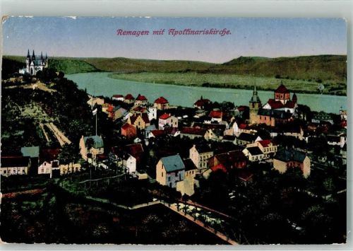 Remagen 1918 Kirche Apollinaris Feldpost WK I