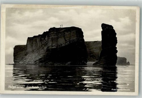 Helgoland Die Nordspitze mit der Langen Anna Fotograf Kauffmann