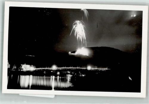 Bernkastel 1937 Feuerwerk über der Burg Landshut Fotograf Wintrath