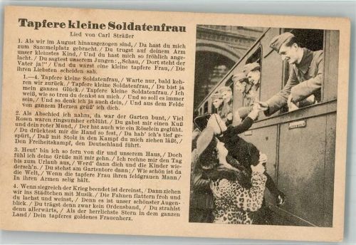 Text des Liedes Tapfere kleine Soldatenfrau von Carl Sträßer Fotograf Scherl Verlag Robert Franke 3