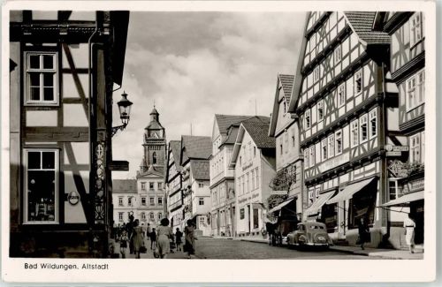 34537 W3590 Bad Wildungen - Franz Elektrohandlung Altstadt alte Fachwerkhäuser