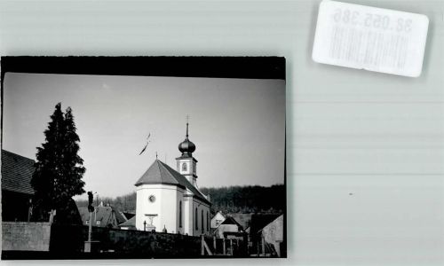 Schraudenbach Kirche Ort handschriftlich Foto Original aus Archiv eines Ansichtskartenverlages