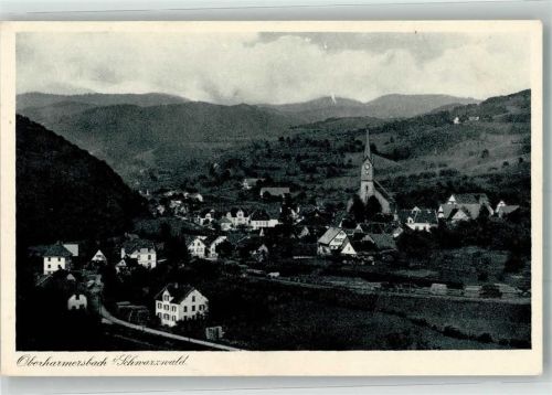 Oberharmersbach Panorama des Ortes mit der St. Gallus Kirche Fotograf Grüninger