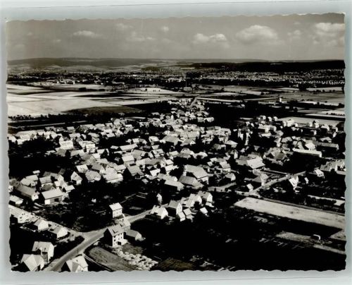 Rosdorf Fliegeraufnahme des Ortes Foto Original aus Archiv eines Ansichtskartenverlages Ort handschriftlich