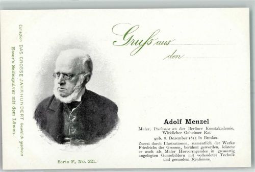 Das Grosse Jahrhundert Serie F Nr. 221 AK Menzel, A. 1900